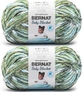 Bernat Baby Blanket Yarn - Mossy Path Color, 1 Pack