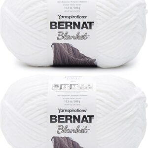 Bernat Blanket White Yarn 2 Pack - Super Bulky 10.5oz
