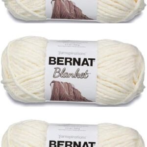 Bernat Vintage White Blanket Yarn - Soft and Cozy
