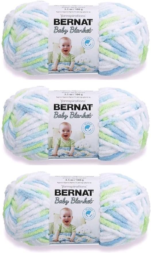 Bernat Baby Blanket Yarn 3-Pack Funny Prints