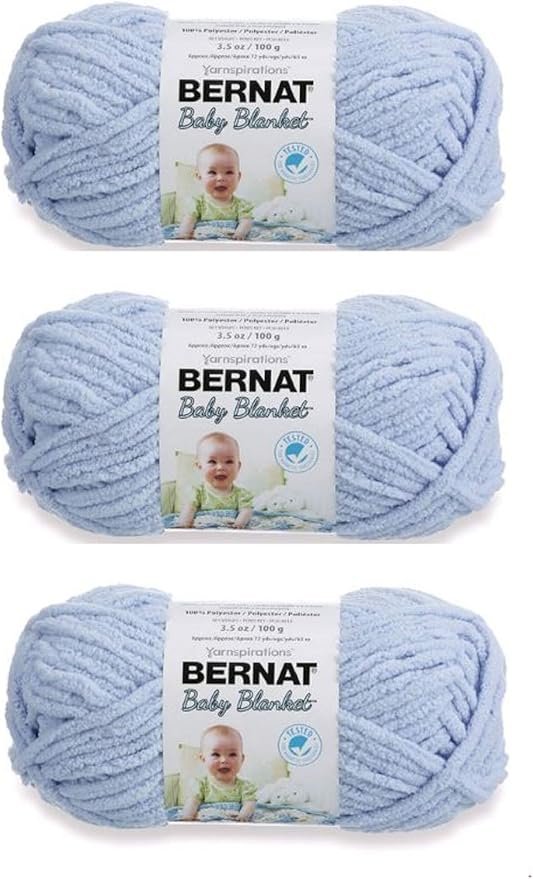 Bernat Baby Blanket Yarn 3-Pack in Baby Blue