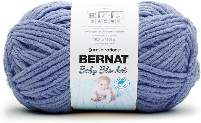 Bernat Baby Blanket Denim Yarn, Super Bulky 300g