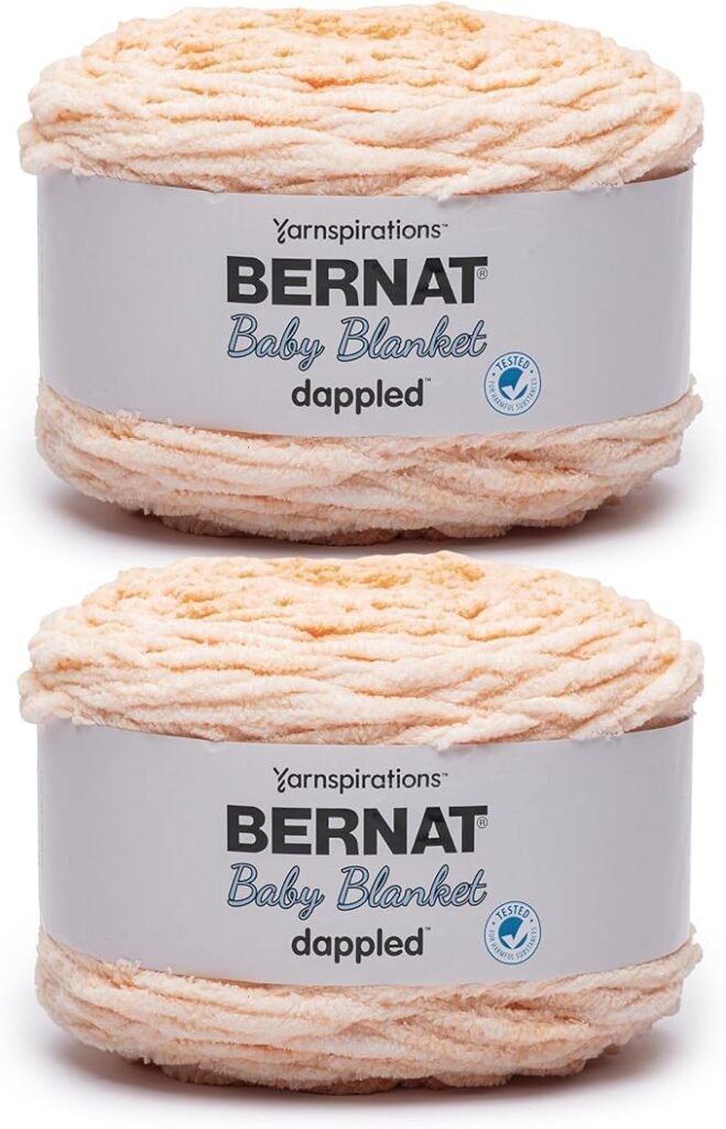 Bernat Baby Blanket Dappled Yarn 2 Pack Apricot