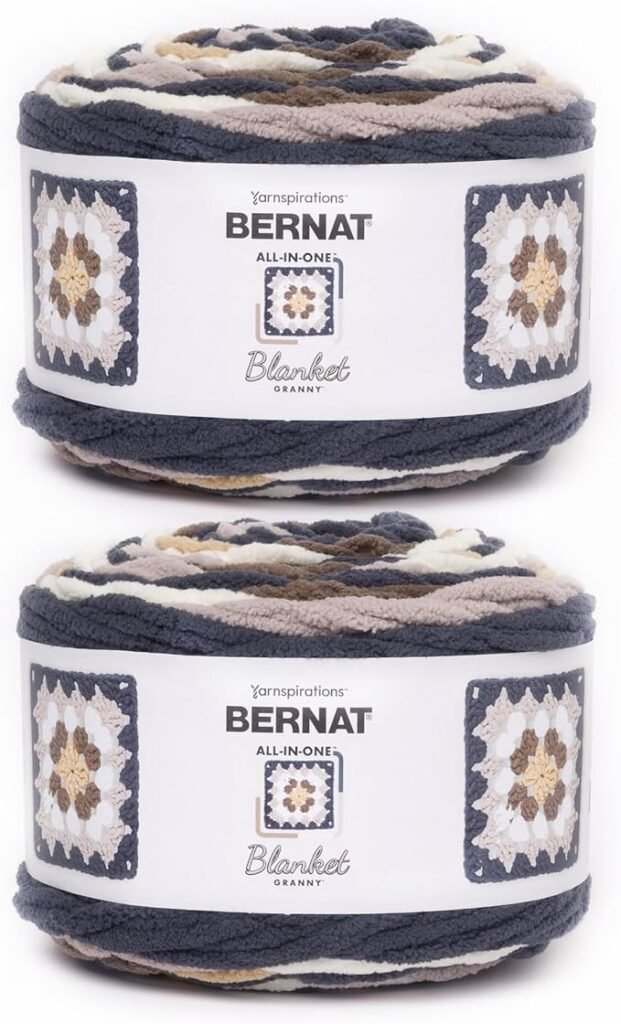 Bernat Blanket Granny Square Yarn 2-Pack - Asphalt