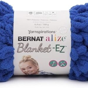 Bright Blue Bernat Alize Blanket-EZ Yarn