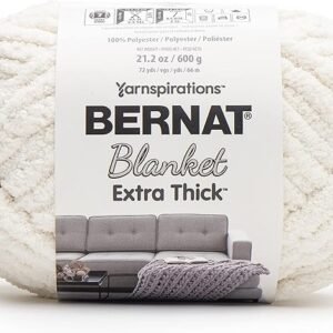 Bernat Blanket Extra Thick Jumbo Yarn - Vintage White 21.12oz