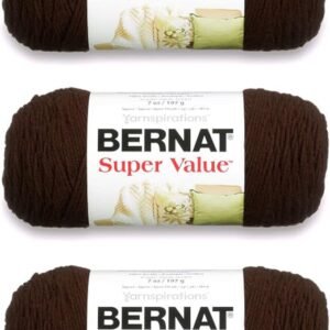 Bernat Super Value Chocolate Yarn - 3 Pack, 426 Yards