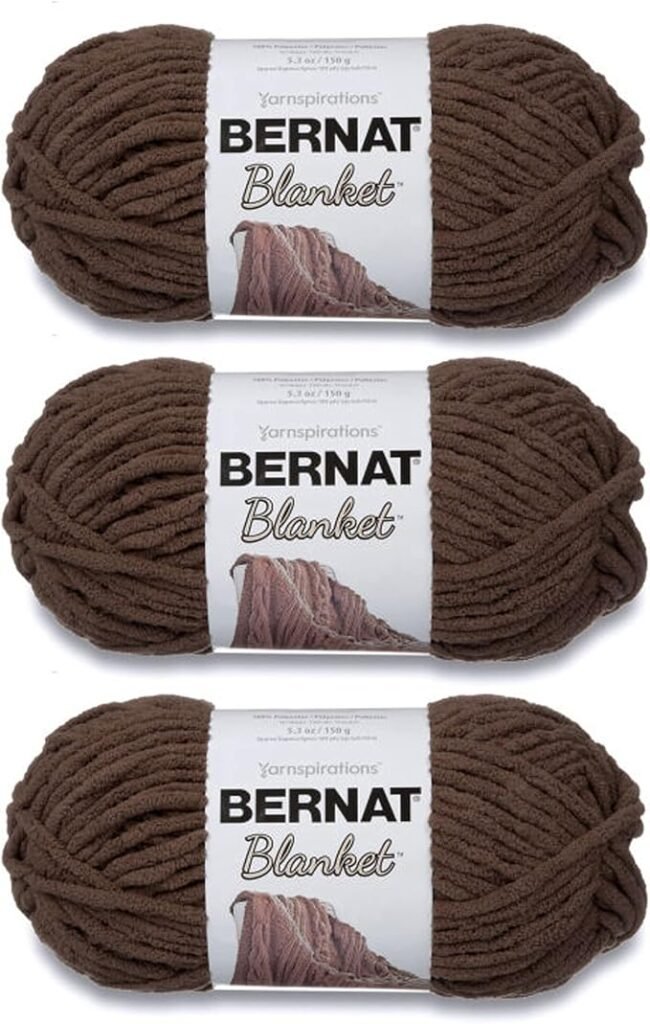 Bernat Blanket Taupe Yarn 3-Pack, Super Bulky 150g