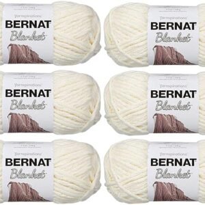 Bernat Blanket Yarn Vintage White 5.3oz 6-Pack