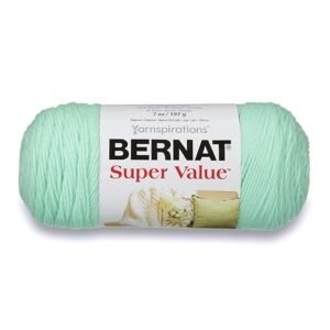 Bernat Super Value Yarn, Mint Green, 7 oz, Medium Worsted