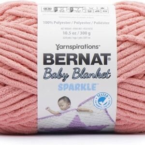 Bernat Baby Blanket Sparkle Yarn - Rose Glow 300g