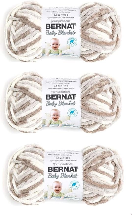 Bernat Baby Blanket Yarn 3-Pack Little Sand Castle