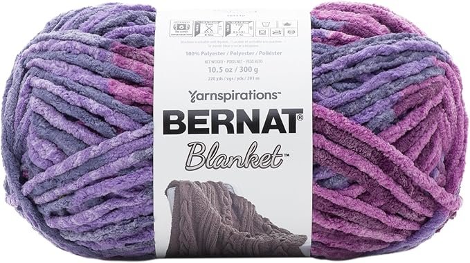 Bernat Big Ball Blanket Yarn - Purple Sunset Color