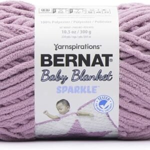 Bernat Baby Blanket Sparkle Yarn - Planetary Purple 300g