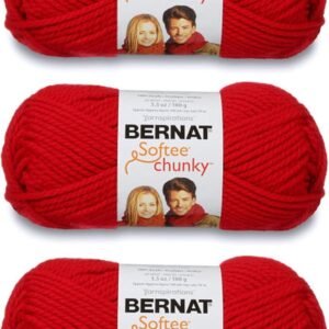 Bernat Softee Chunky Berry Red Yarn 3 Pack