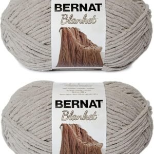 Pale Grey Bernat Blanket Big Ball Yarn 2-Pack