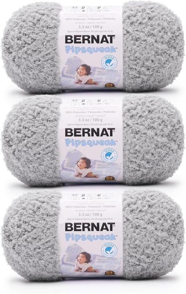 Bernat Pipsqueak Elephant Gray Bulky Yarn 3 Pack