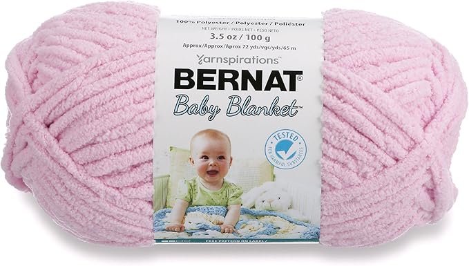 Bernat Baby Blanket Yarn Pink Super Bulky 6 Gauge 3.5oz