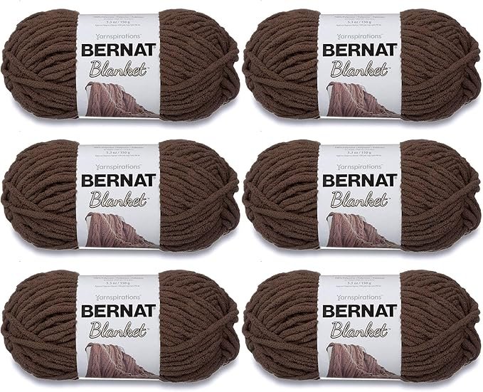 Bernat Blanket Yarn 5.3oz Taupe 6-Pack Bundle