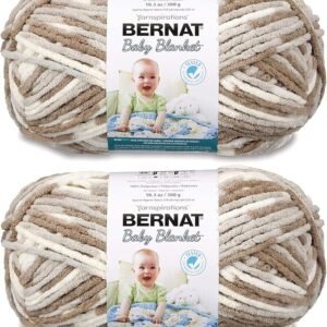 Bernat Baby Blanket Yarn Big Ball 2-Pack Little Sandcastles