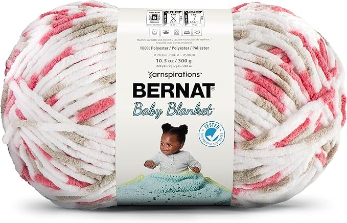 Bernat Baby Blanket Flowerpot Yarn - Super Bulky 10.5oz
