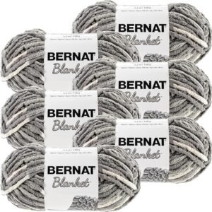 Bernat Blanket Yarn 6 Pack in Silver Steel
