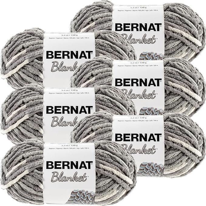 Bernat Blanket Yarn 6 Pack in Silver Steel