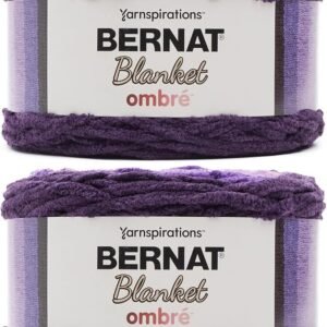 Bernat Blanket Ombre Eggplant Yarn 2 Pack