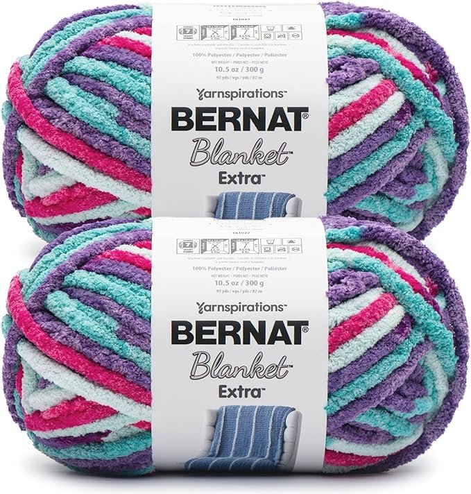 Bernat Blanket Extra Unicorn Brights Yarn 2 Pack