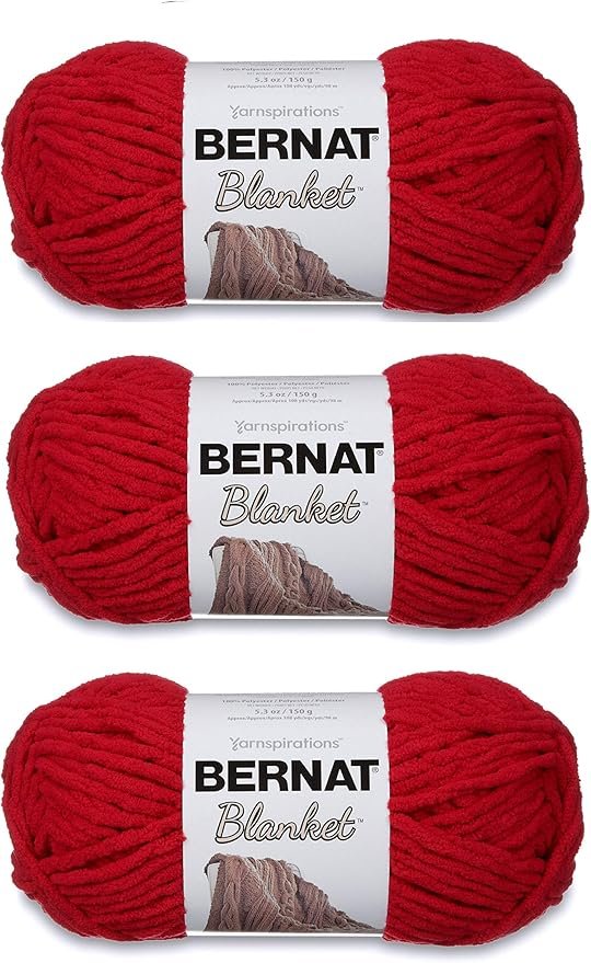 Bernat Blanket Yarn Cranberry 3-Pack Bundle