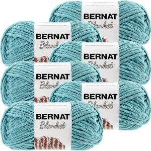 Bernat Blanket Yarn Light Teal 6-Pack Bundle